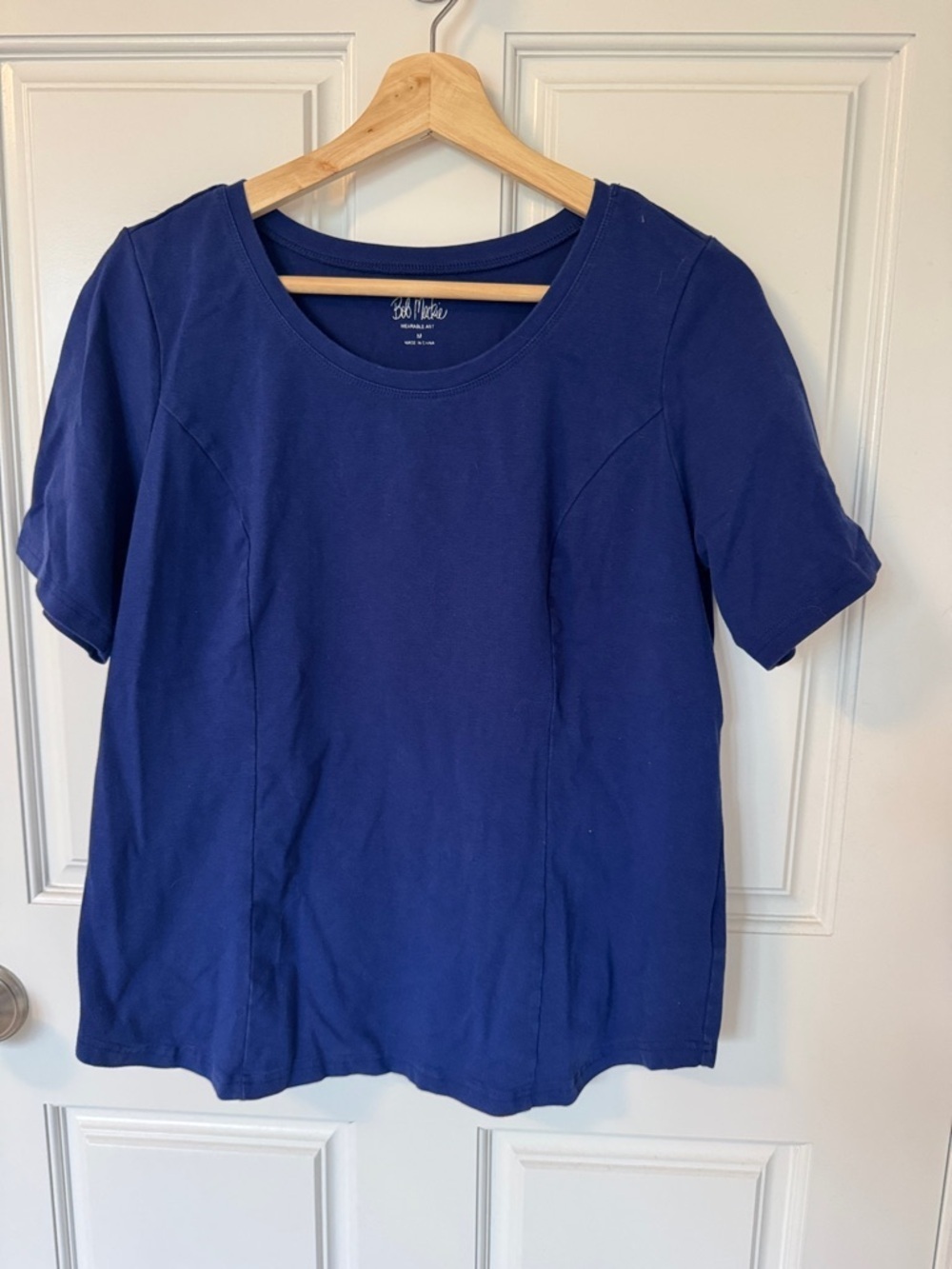Bob Mackie Navy Blue Short Sleeve Tee